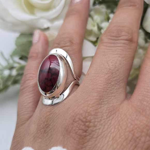 ❤️ JASPER STERLING SILVER RING - Picture 5 of 9